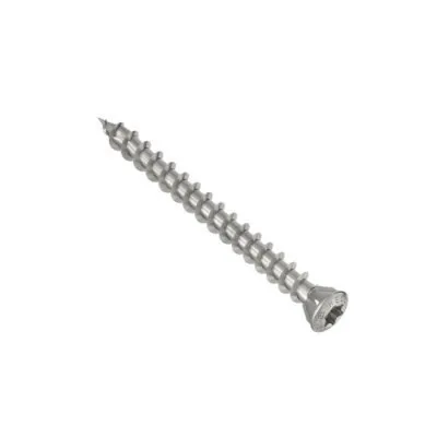 HECO-TOPIX-plus A2, Bodenschraube, Linsensenkkopf mit Fräsrippen, T-Antrieb, variables Vollgewinde, unbeschichtet, mit Gleitmittel beschichtet - Réf. 61654