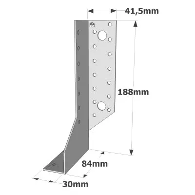 Balkenschuhe zweiteilig T440 RECHTS - Réf. SDED440/30