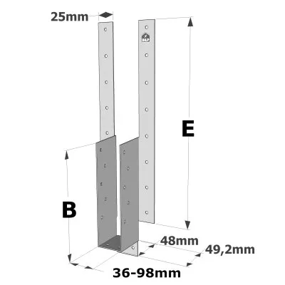 Der maßgefertigte Balkenschuh AG703 - Réf. AG703