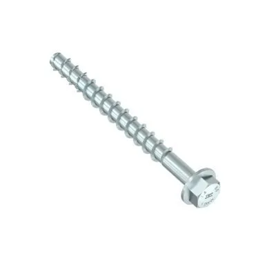 HECO MULTI-MONTI-PLUS SS-Schraube – Sechskantkopf mit Sockel – weiß verzinkt – D12 x L80 - Réf. 48407