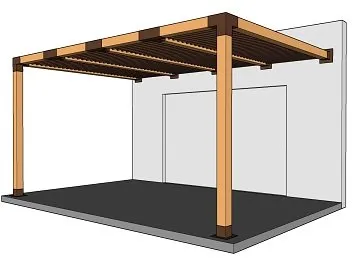 Pergola mit 120-mm-Konstruktion