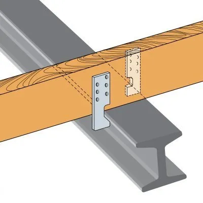Balkenschuhe mit außenliegenden Schenkeln, SBE ECONOMIC-Serie (Dicke 1,5 mm, Tiefe 55 mm) - Réf. SBE36/112