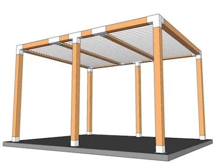 Online-Kostenvoranschlag für eine 120 mm Struktur einer bioklimatischen Pergola