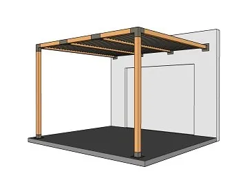 Pergola mit 90-mm-Konstruktion