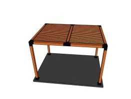 Freistehende Pergola aus Holz