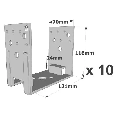 U-Pfostenhalter - Réf. PU120-B_10