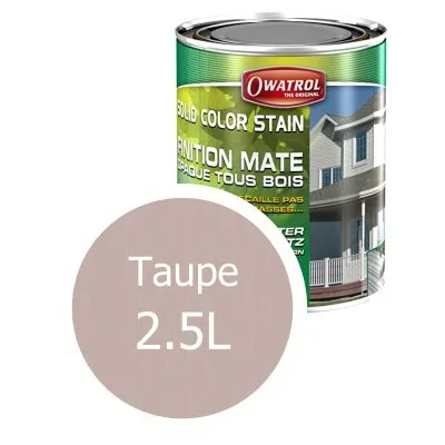 SOLID COLOR STAIN Matte : Deckende, dekorative, matte Oberfläche für alle Hölzer. Terrassen, Verkleidungen... Wässrige Phase - Réf. 491