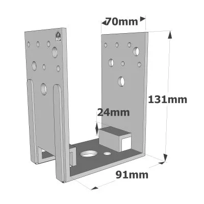 U-Pfostenhalter - Réf. PU90-B