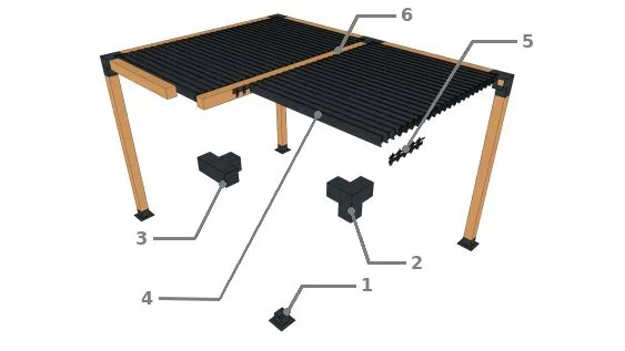 Explosionsdarstellung des Modells TOP