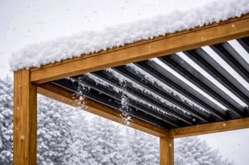 Bei Schneefall die Lamellen immer geöffnet lassen.