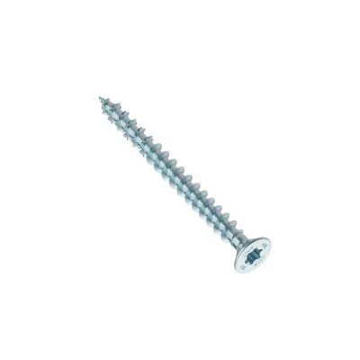 HECO-UNIX-plus, Senkkopf mit Frästaschen, T-Drive, Vollgewinde, weiß verzinkt, A2K, geölte Beschichtung - Réf. 46200