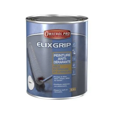 Anti-Rutsch-Farbe für Böden im Innen- und Außenbereich (ELIXGRIP) - Réf. ELIGRIP2.5CH