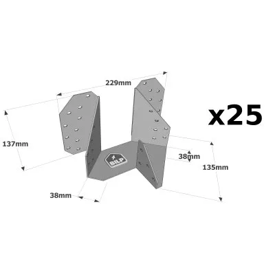 Balkenträger für Kruppelwalm : Doppelbinder - Réf. THJA26_25
