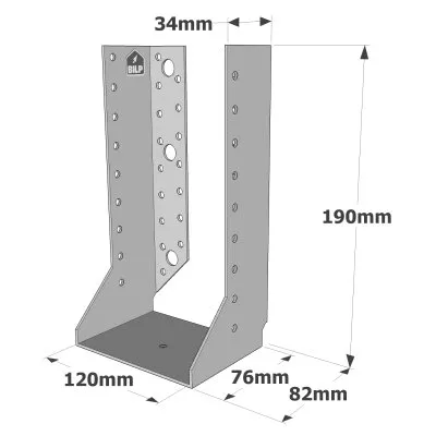 Balkenschuhe mit innenliegenden Schenkeln, SAI CLASSIC-Serie (Dicke 2 mm) - Réf. SAI500/120/2
