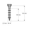 Stahl-Holz-Verbindungsschrauben, SSH12.0X60 - Réf. 75162
