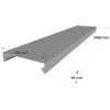 Flache Attikaabdeckung - Serie 200 - Aluminium 10/10 - Länge 3000 - Réf. CP10-200-3000